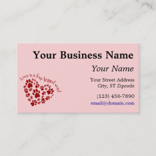 Love is a four legged word business card