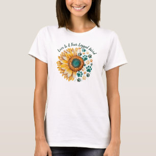 Love Is A Four Legged Word, Dog Lover, Dog Mum T-Shirt