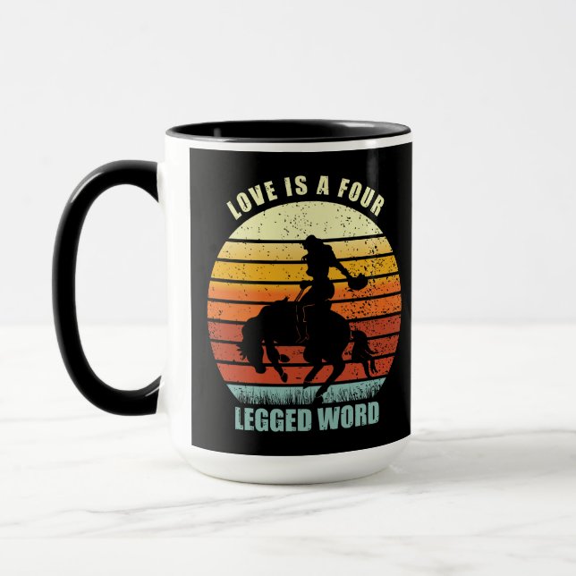 Love Is A Four Legged Word - Hores lovers Mug (Left)