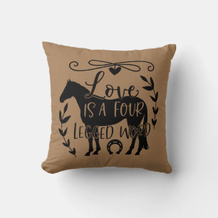 Love Is A Four Legged Word Horse Cushion