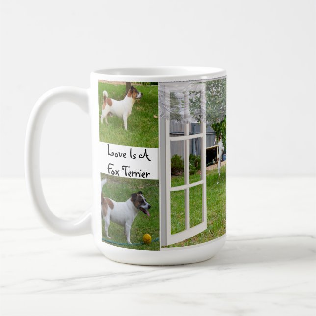 Love Is A Fox Terrier,  Coffee Mug (Left)