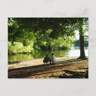 Love is a gentle breeze by the Lake Postcard