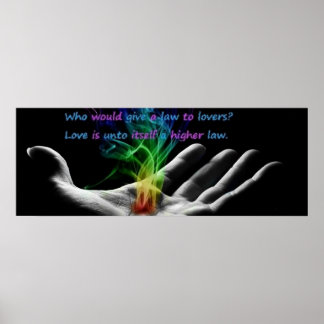 Love is a higher law poster