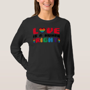 Love Is A Human Right Lgbt Pride Gay Proud Pride M T-Shirt