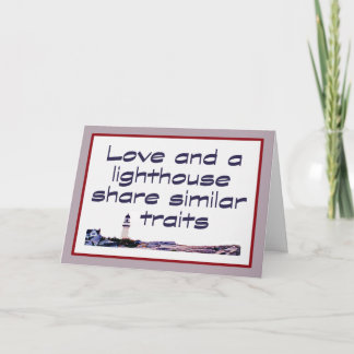 Love is a lighthouse. thank you card