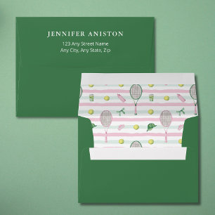 Love Is a Perfect Match Tennis Bridal Shower Envelope