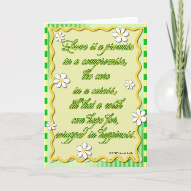 Love is a promise in a compromise card (Front)