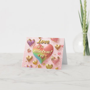 Love is A Rainbow Digital Art Holiday Card