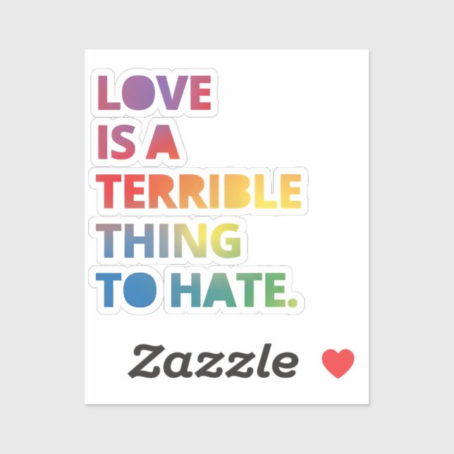 Love is a Terrible Thing to Hate - Love Wins  (Sheet)