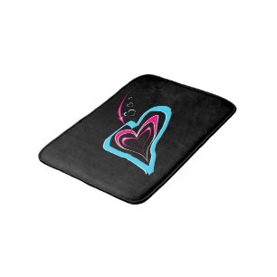 Love is a trail of hearts   bath mat
