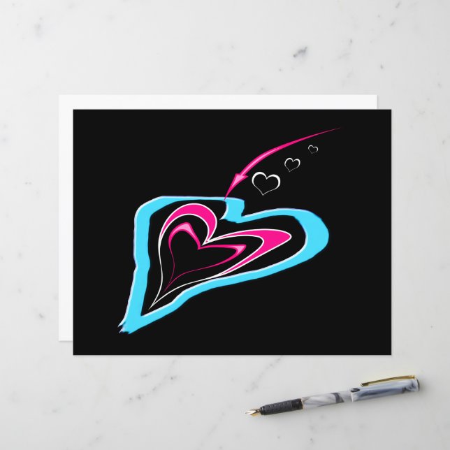 Love is a trail of hearts Postcard (Front/Back In Situ)