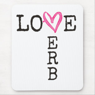 Love Is a Verb Inspirational School Counselor Mouse Mat