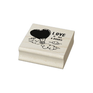 Love is all around rubber stamp