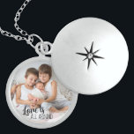 Love is All Around Siblings Photo Gift for Mum Locket Necklace<br><div class="desc">A special photo locket for mum on the birth of a new baby, lettered with "Love is all around". The template is set up for you to add your own photo of your family or just the siblings together for example. If you have any problems with placement, try cropping your...</div>