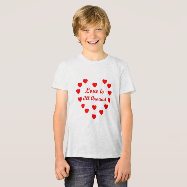 Love is all around Tri-Blend shirt (Front Full)