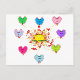 Love is all around you postcard