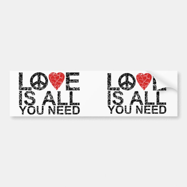 Love is All Bumper Sticker (Front)