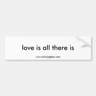 love is all there is bumper sticker