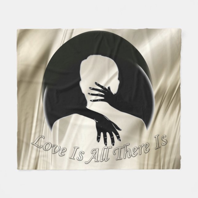 Love is All there is Fleece Blanket (Front (Horizontal))