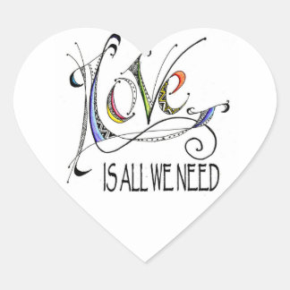 LOVE IS ALL WE NEED STICKERS