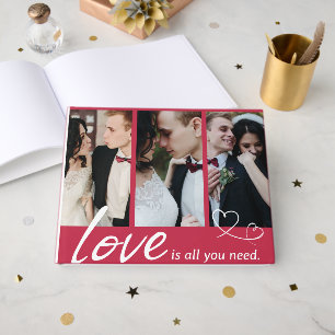 Love Is All You Need Couple Collage Guest Book
