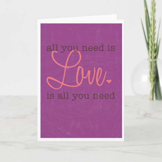 Love Is All You Need Holiday Card (Front)