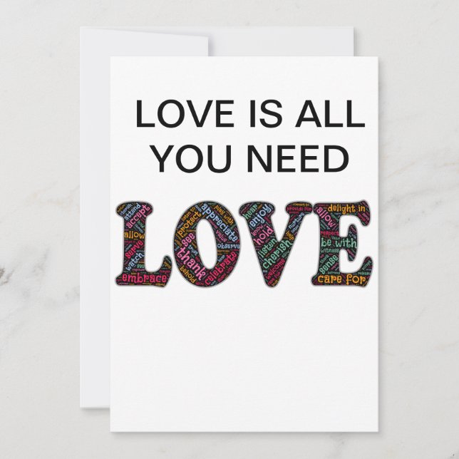 Love Is All You Need Invitation (Front)