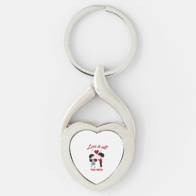 Love Is All You Need Key Ring (Front)