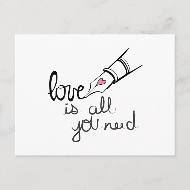 Love Is All You Need Postcard (Front)