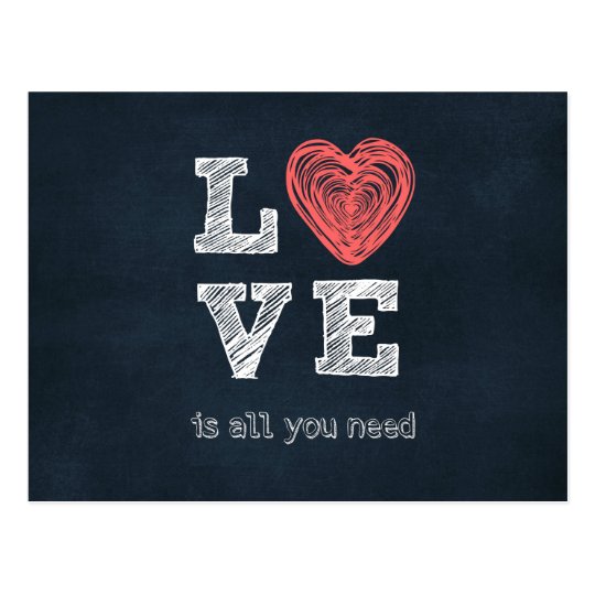Love is all you need Quote Postcard