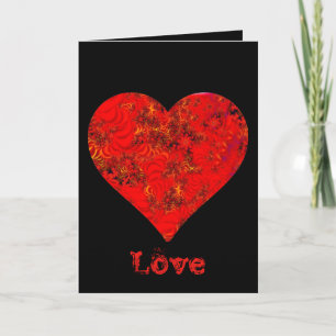Love is all you need Red Black Valentine Holiday Card