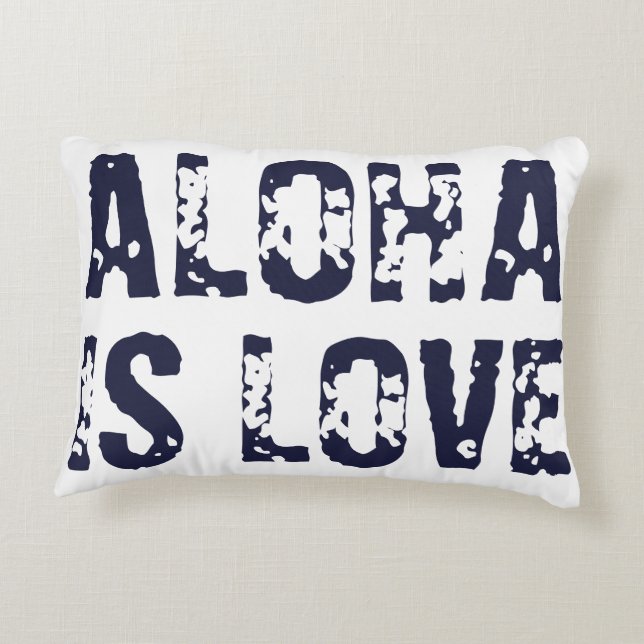 LOVE IS ALOHA ALOHA IS LOVE DECORATIVE CUSHION (Back)