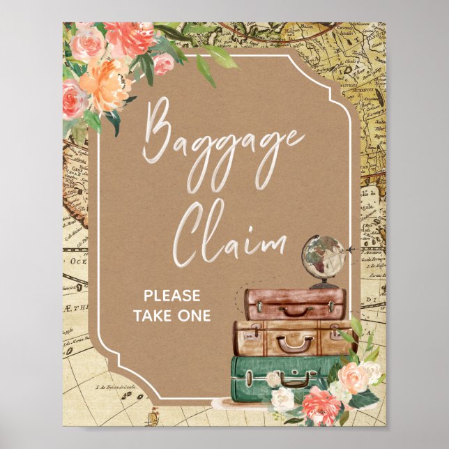 Love is an Adventure Bridal Shower Welcome Sign (Front)