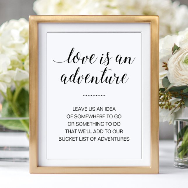 Love Is An Adventure Bucket List Wedding Poster (Creator Uploaded)