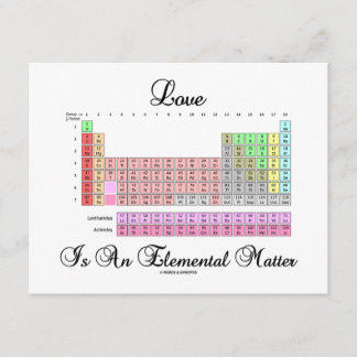 Love Is An Elemental Matter (Periodic Table) Invitation