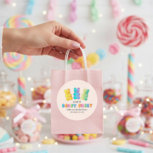 Love Is Beary Sweet Candyland Bridal Shower Classic Round Sticker