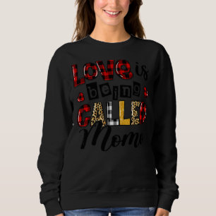 Love Is Being Called Momo Mother's Day Red Plaid L Sweatshirt