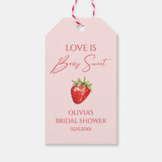 Love is Berry Sweet Bridal Shower Favour Gift Tags