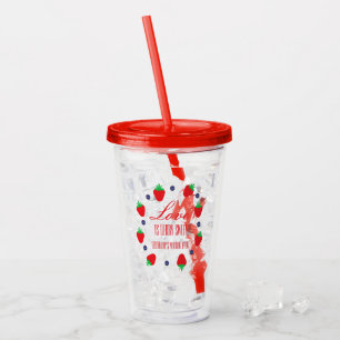 Love Is Berry Sweet Fruit Bridal Shower Acrylic Tumbler
