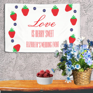 Love Is Berry Sweet Fruit Bridal Shower Banner