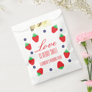 Love Is Berry Sweet Fruit Bridal Shower Favour Bags