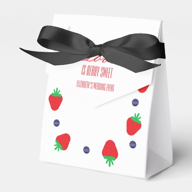 Love Is Berry Sweet Fruit Bridal Shower Favour Box (Front Side)