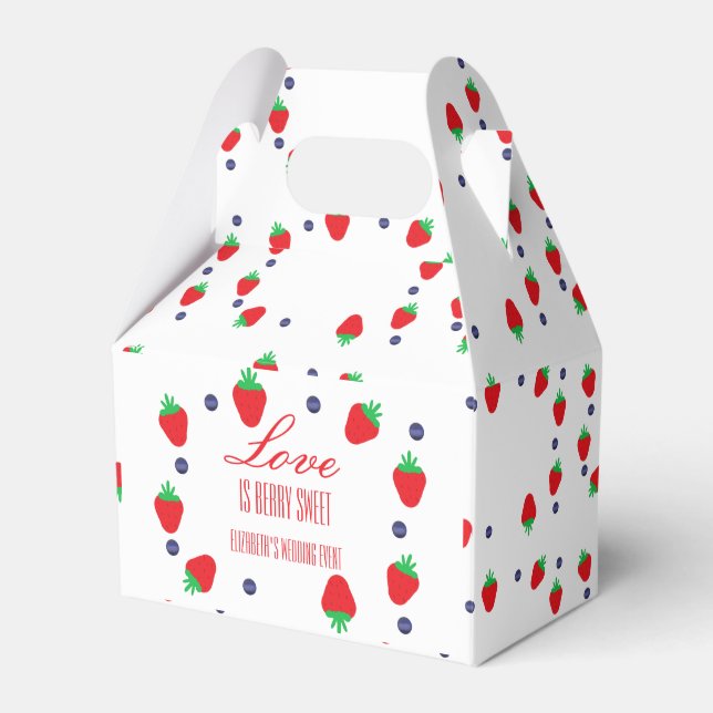 Love Is Berry Sweet Fruit Bridal Shower Favour Box (Front Side)