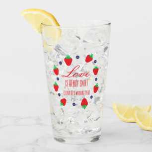 Love Is Berry Sweet Fruit Bridal Shower Glass