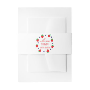 Love Is Berry Sweet Fruit Bridal Shower Invitation Belly Band