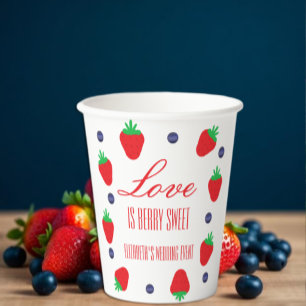 Love Is Berry Sweet Fruit Bridal Shower Paper Cups