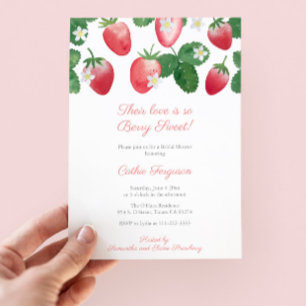 Love Is Berry Sweet Strawberry Bridal Shower Invitation