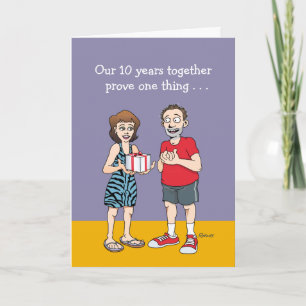 "Love is Blind" 10th Wedding Anniversary Card