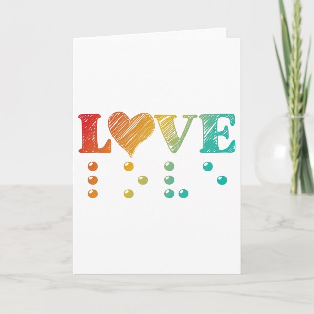 Love Is Blind Braille Card (Front)