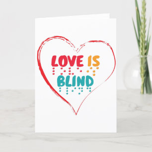 Love Is Blind Braille Heart Holiday Card
